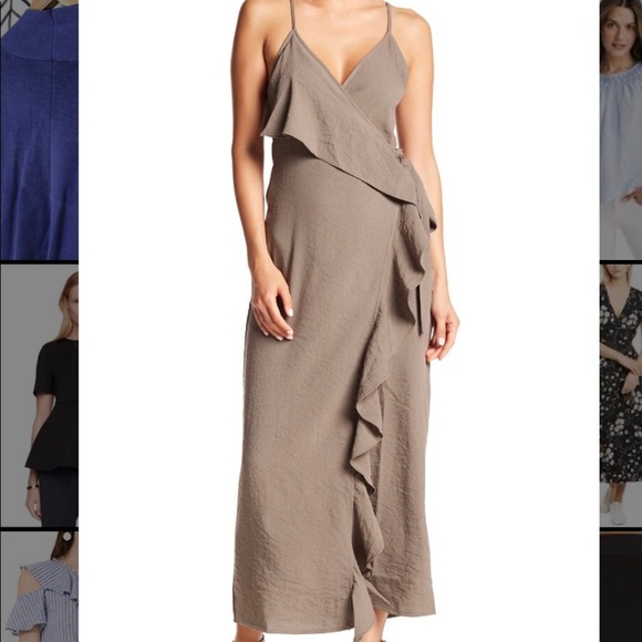 TULAROSA Wrap Slit Maxi Length Dress - Picture 1 of 12